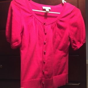 Ann Taylor LOFT Petite pink cardigan